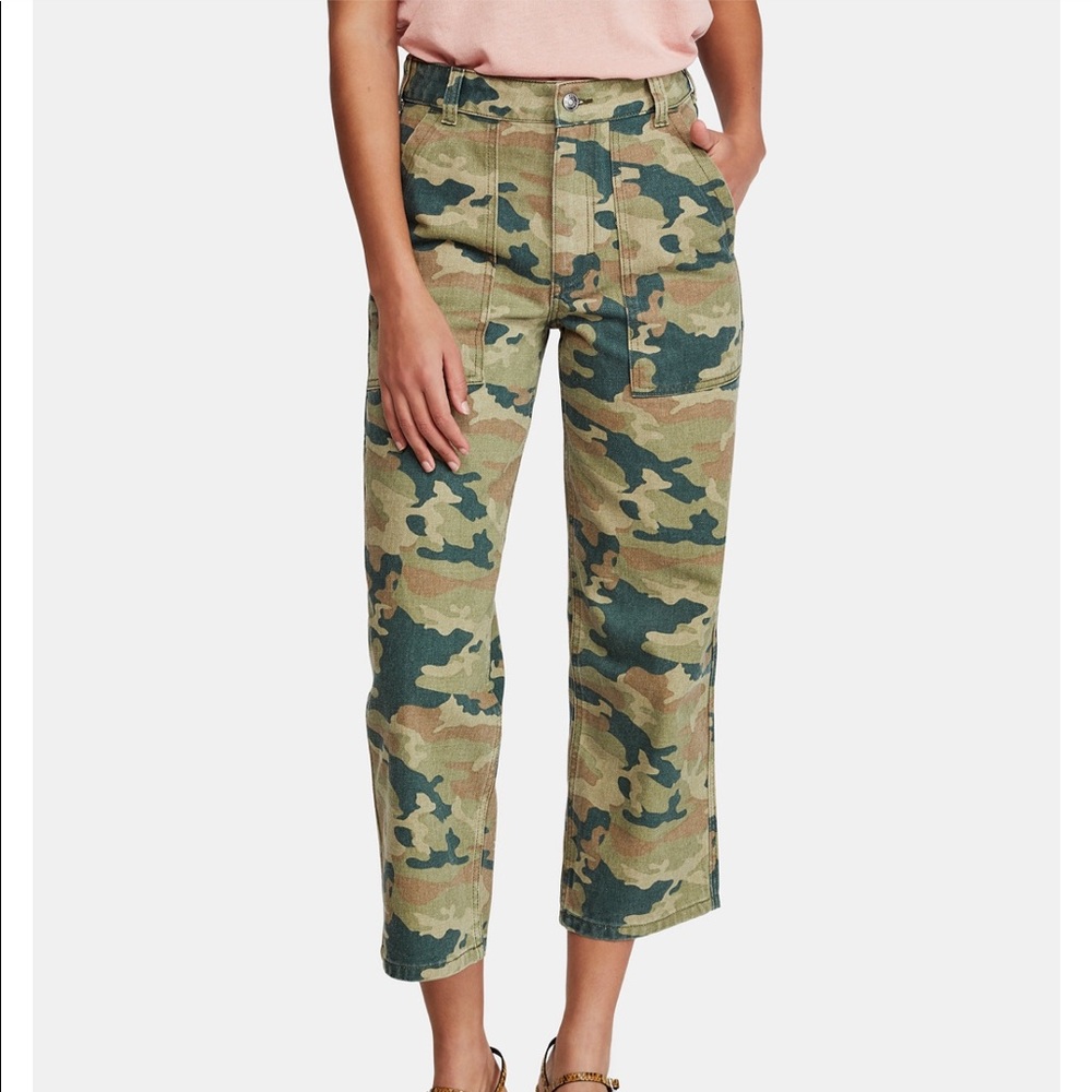 NWT/Free people Remy Camo Printed Capri/27 - Picture 9 of 11